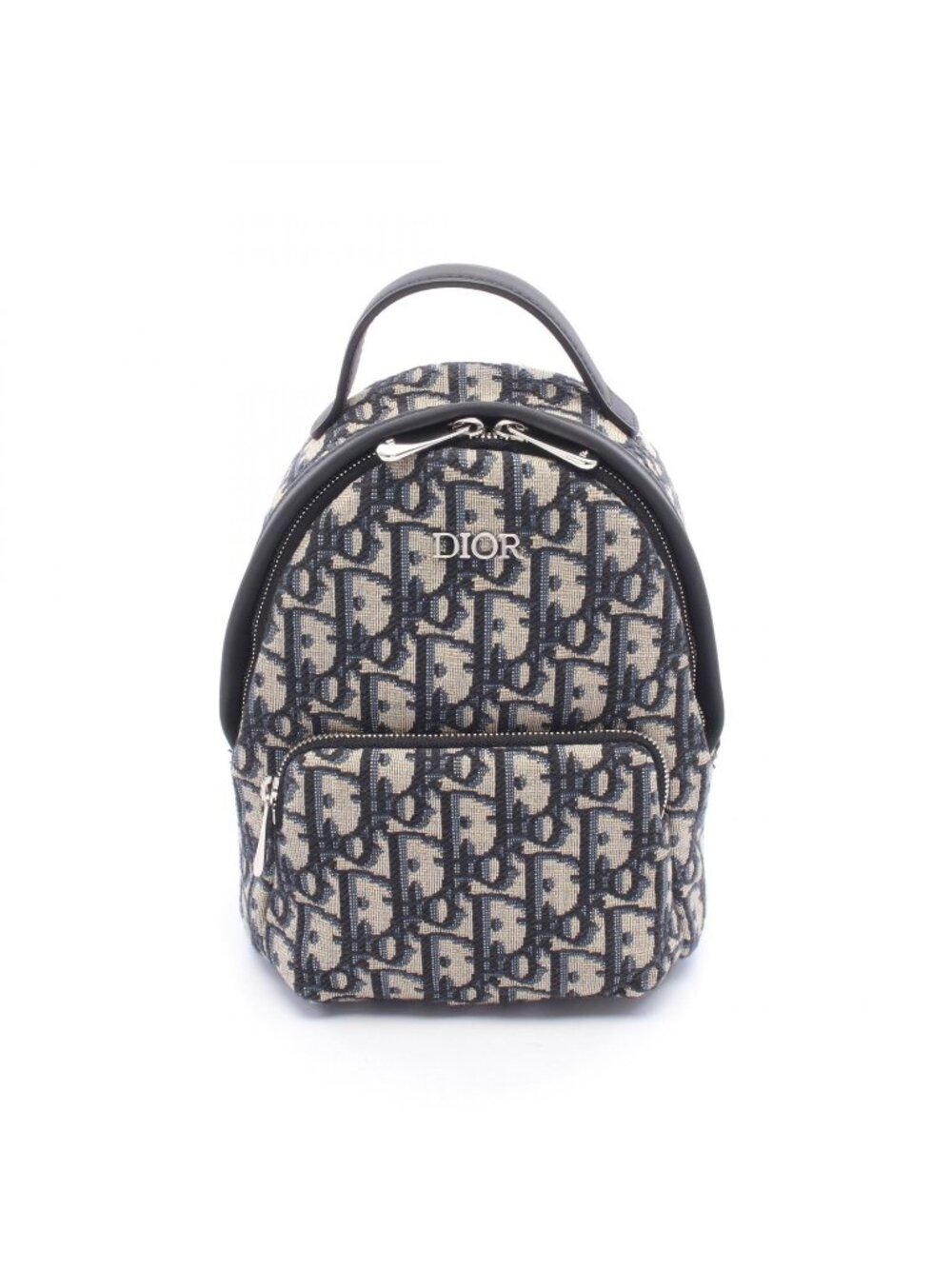 Dior Backpack Rider Mini Oblique Kids Ivory Navy Black Canvas Leather